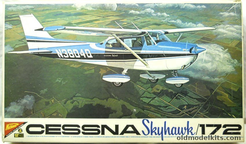 Nichimo 1/20 Cessna Skyhawk 172  Motorized, S-2002-2500 plastic model kit